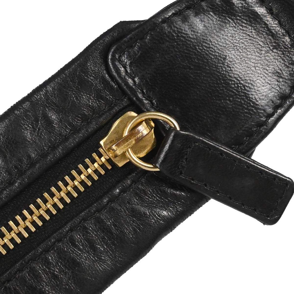 Chanel 2008-2009 Black Lambskin Jersey Scales Shoulder Bag