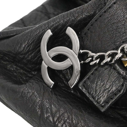 Chanel 2006-2008 Black Deerskin Lady Braid Bowler Bag Handbag