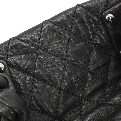 Chanel 2006-2008 Black Deerskin Lady Braid Bowler Bag Handbag