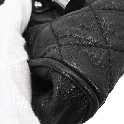 Chanel 2006-2008 Black Deerskin Lady Braid Bowler Bag Handbag