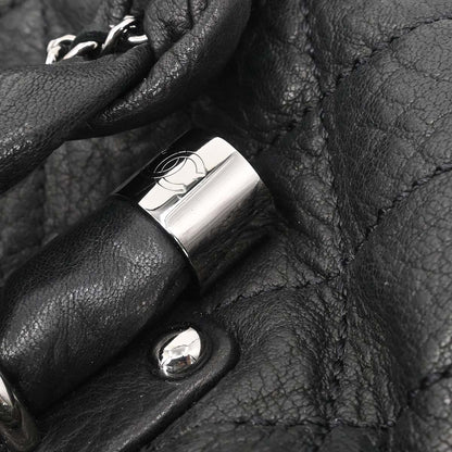Chanel 2006-2008 Black Deerskin Lady Braid Bowler Bag Handbag