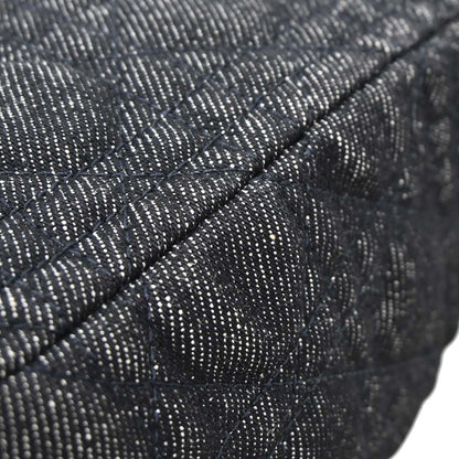 Christian Dior Black Denim Lady Dior Cannage 2way Shoulder Handbag