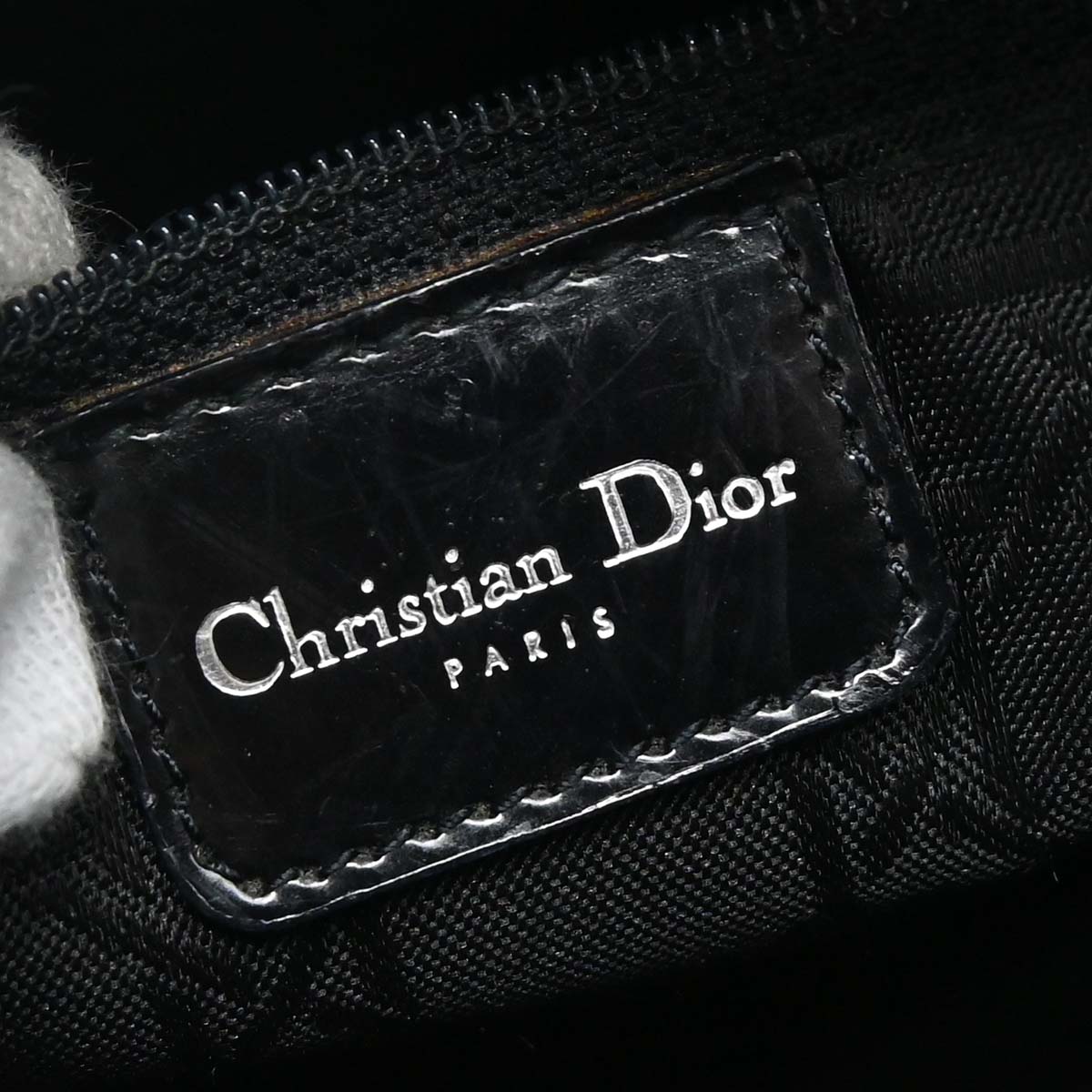 Christian Dior Black Denim Lady Dior Cannage 2way Shoulder Handbag