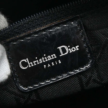 Christian Dior Black Denim Lady Dior Cannage 2way Shoulder Handbag