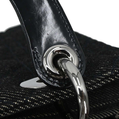 Christian Dior Black Denim Lady Dior Cannage 2way Shoulder Handbag