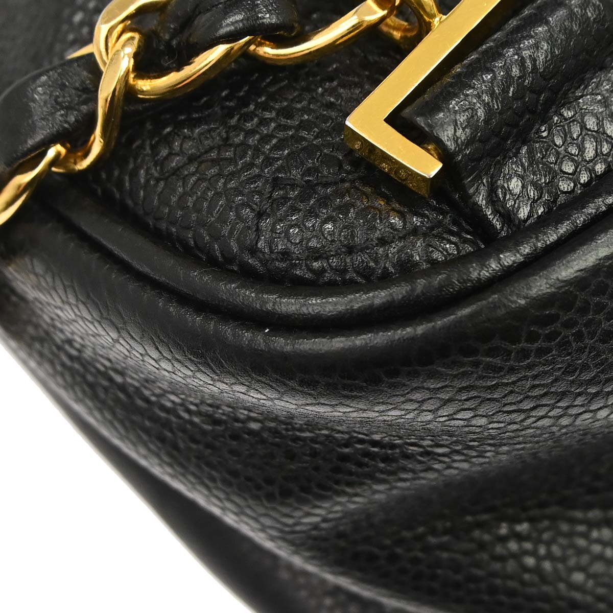Chanel 1996-1997 Black Caviar Skin Triple CC Backpack