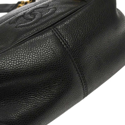Chanel 1996-1997 Black Caviar Skin Triple CC Backpack