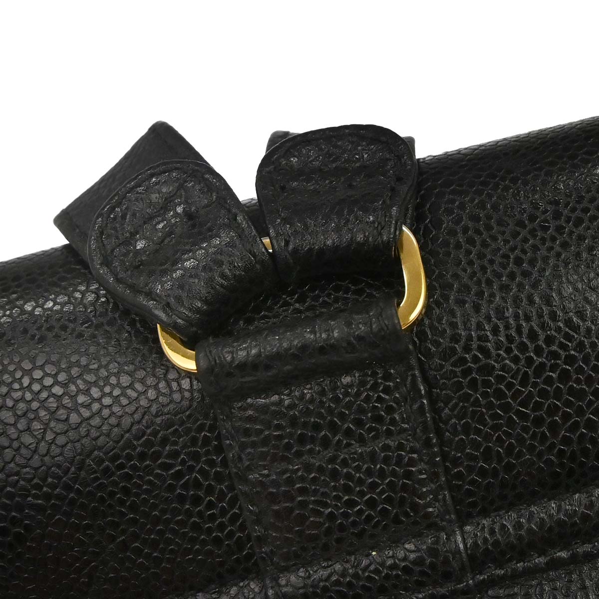 Chanel 1996-1997 Black Caviar Skin Triple CC Backpack