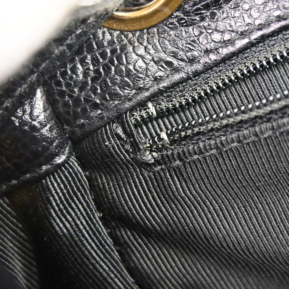 Chanel 1996-1997 Black Caviar Skin Triple CC Backpack