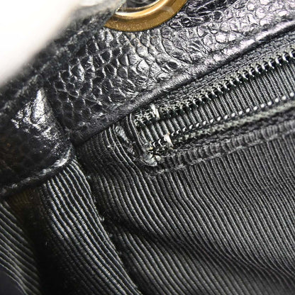 Chanel 1996-1997 Black Caviar Skin Triple CC Backpack