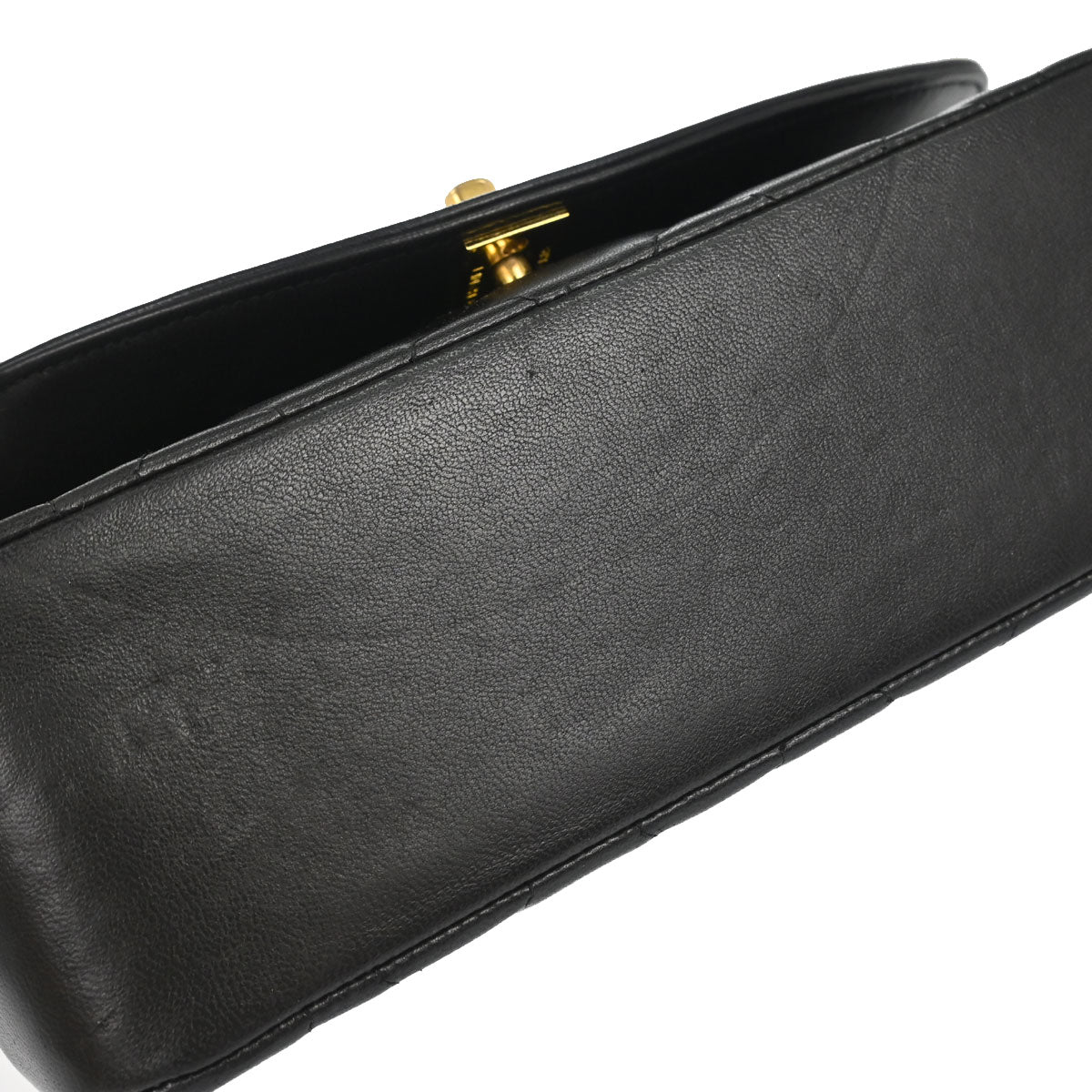 Chanel 1991-1994 Black Lambskin Small Diana Shoulder Bag