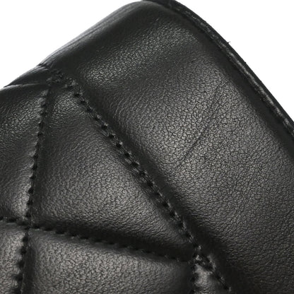 Chanel 1991-1994 Black Lambskin Small Diana Shoulder Bag