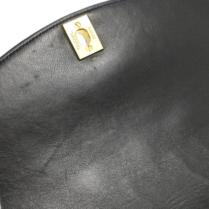 Chanel 1991-1994 Black Lambskin Small Diana Shoulder Bag