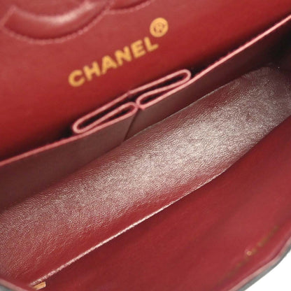 Chanel 1991-1994 Black Lambskin Small Classic Double Flap Shoulder Bag