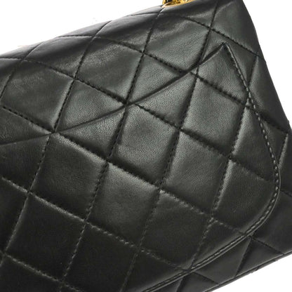 Chanel 1989-1991 Black Lambskin Mini Classic Square Flap Shoulder Bag 17