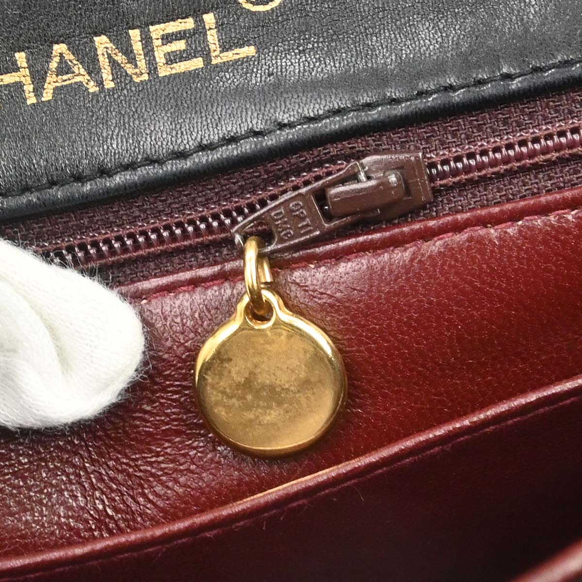 Chanel 1989-1991 Black Lambskin Mini Classic Square Flap Shoulder Bag 17