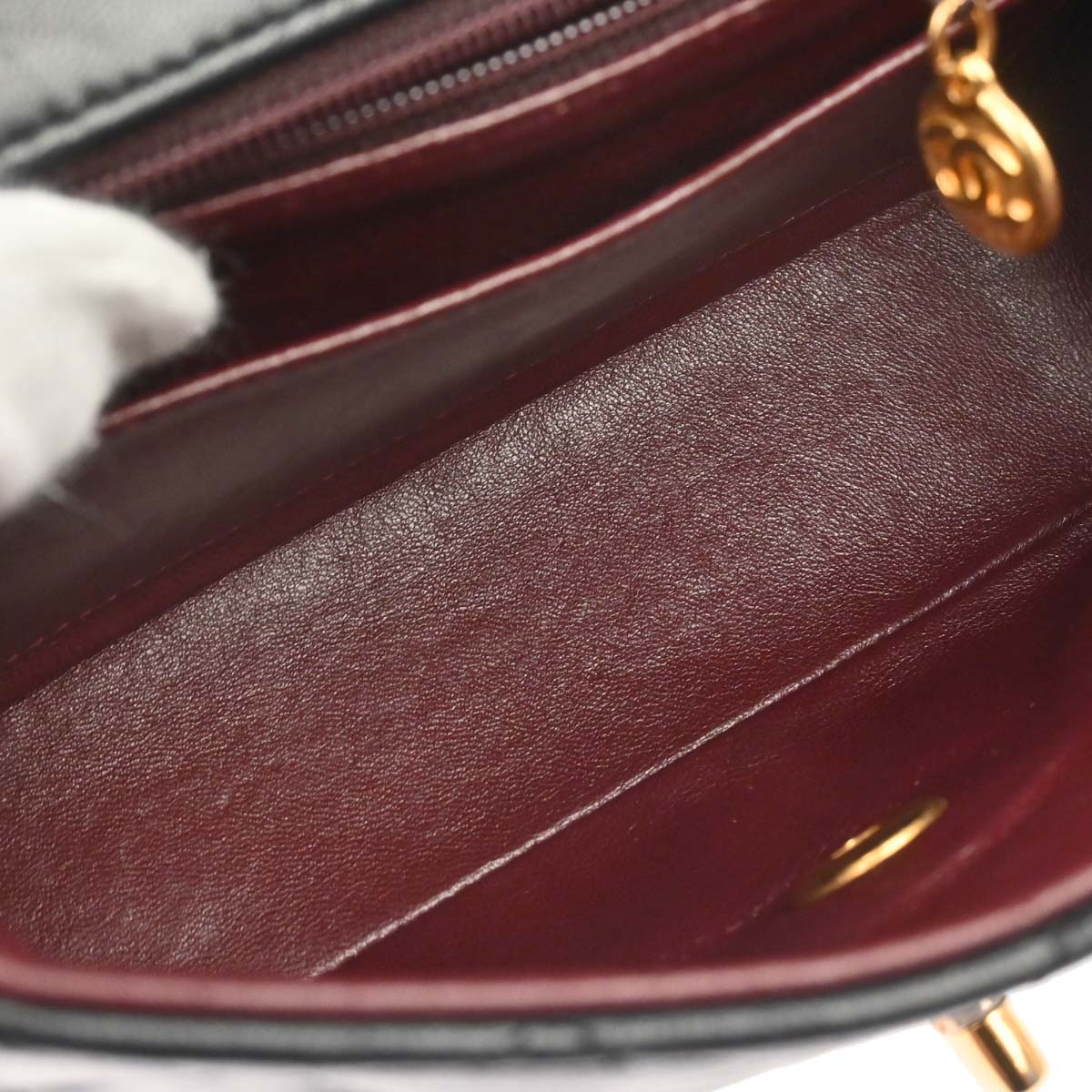 Chanel 1989-1991 Black Lambskin Mini Classic Square Flap Shoulder Bag 17