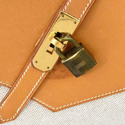 Hermes Natural Toile H Himalaya Handbag
