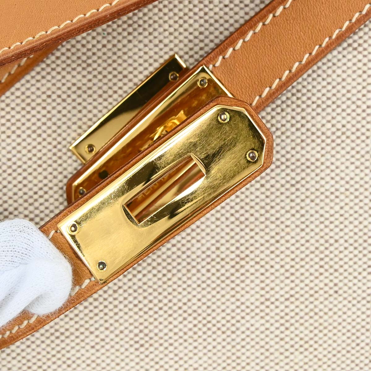 Hermes Natural Toile H Himalaya Handbag