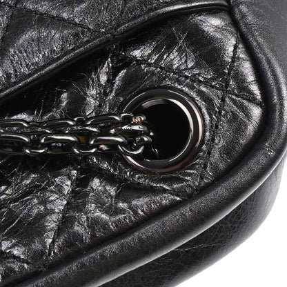 Chanel 2008-2009 Black Calfskin Mademoiselle Lock Camera Bag Jumbo