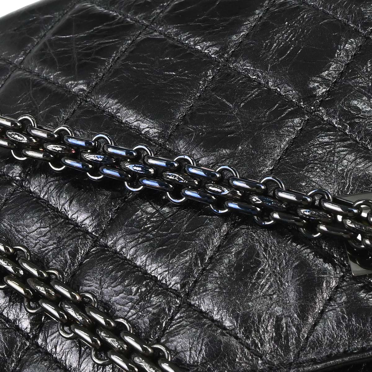 Chanel 2008-2009 Black Calfskin Mademoiselle Lock Camera Bag Jumbo
