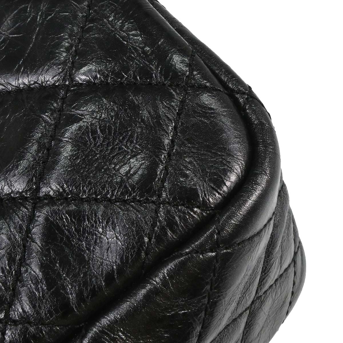 Chanel 2008-2009 Black Calfskin Mademoiselle Lock Camera Bag Jumbo