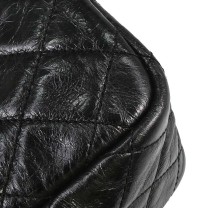 Chanel 2008-2009 Black Calfskin Mademoiselle Lock Camera Bag Jumbo