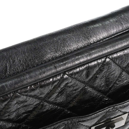 Chanel 2008-2009 Black Calfskin Mademoiselle Lock Camera Bag Jumbo