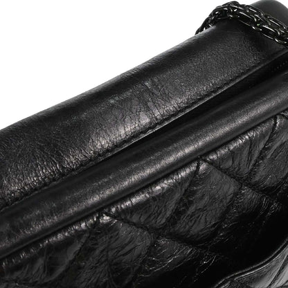 Chanel 2008-2009 Black Calfskin Mademoiselle Lock Camera Bag Jumbo