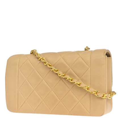 Chanel 1989-1991 Beige Lambskin Shoulder Bag