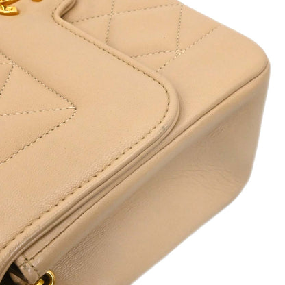 Chanel 1989-1991 Beige Lambskin Shoulder Bag