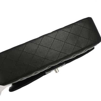 Chanel 2013-2014 Black Lambskin Medium Classic Double Flap Shoulder Bag