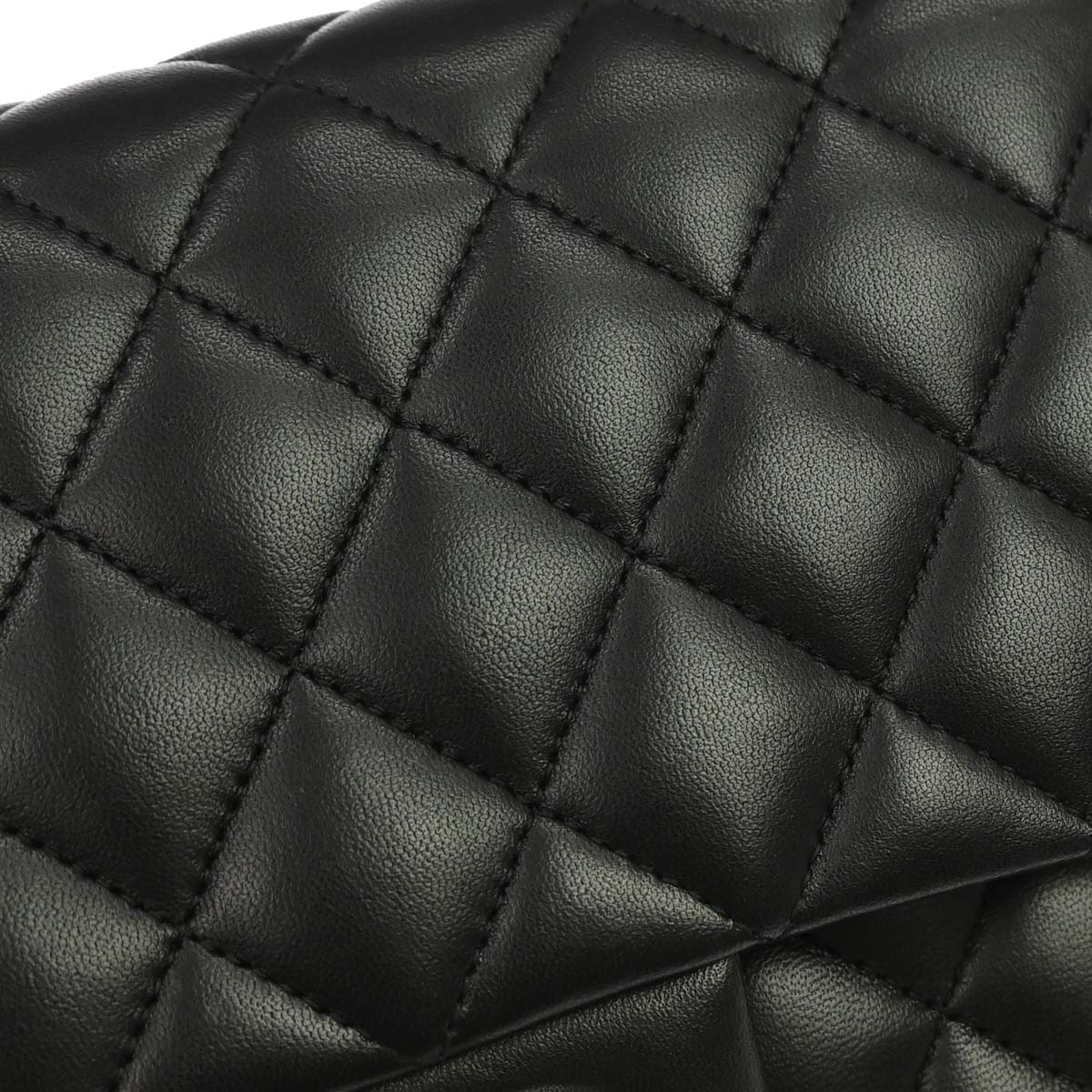 Chanel 2013-2014 Black Lambskin Medium Classic Double Flap Shoulder Bag