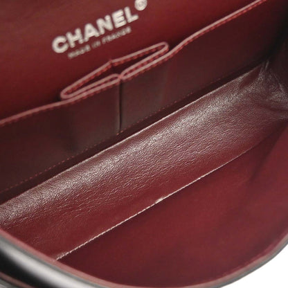 Chanel 2013-2014 Black Lambskin Medium Classic Double Flap Shoulder Bag