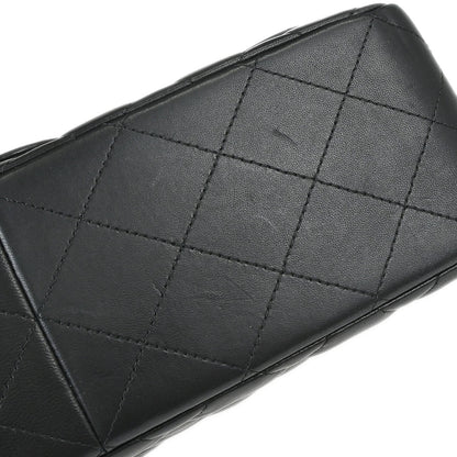 Chanel 2018 Black Lambskin Jumbo Classic Double Flap Shoulder Bag