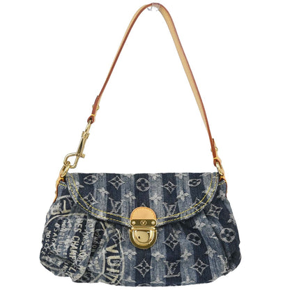 Louis Vuitton Blue Monogram Denim Mini Pleaty Raye Handbag M95333