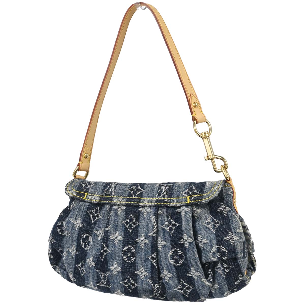 Louis Vuitton Blue Monogram Denim Mini Pleaty Raye Handbag M95333
