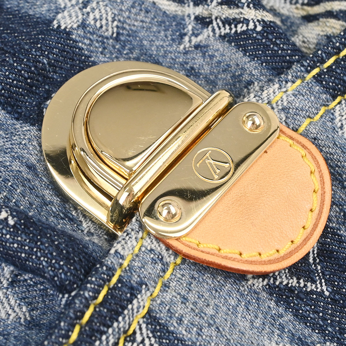 Louis Vuitton Blue Monogram Denim Mini Pleaty Raye Handbag M95333