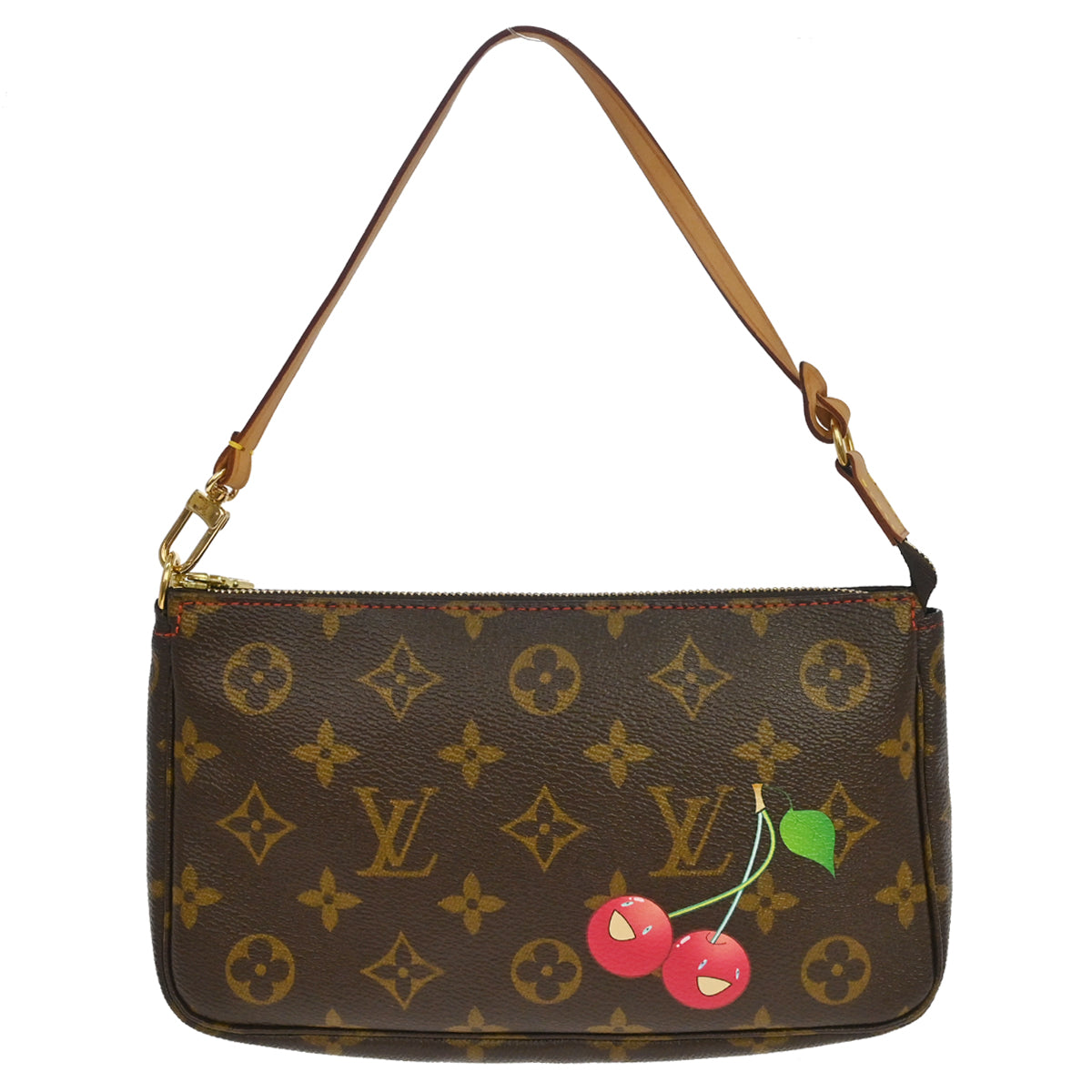 Louis Vuitton 2005 Monogram Cherry Pochette Accessoires Handbag M95008