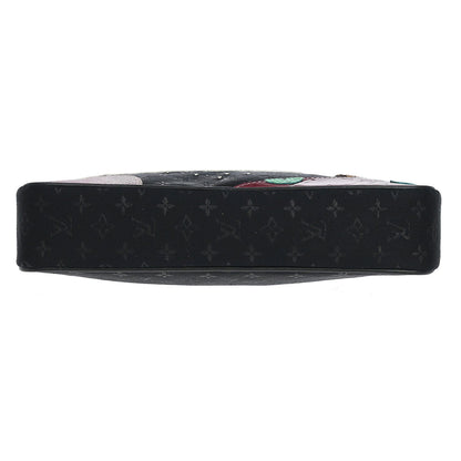 Louis Vuitton * Black Satin Pochette Conte De Fees Handbag M92275
