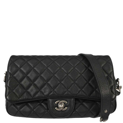 Chanel 2016-2017 Black Calfskin Casual Rock Shoulder Bag