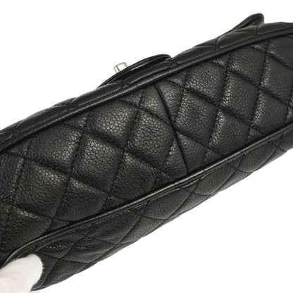 Chanel 2016-2017 Black Calfskin Casual Rock Shoulder Bag