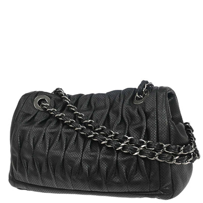 Chanel Black Perforated Lambskin Shoulder Bag