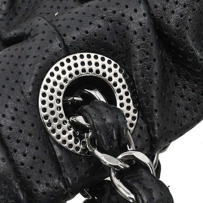 Chanel Black Perforated Lambskin Shoulder Bag
