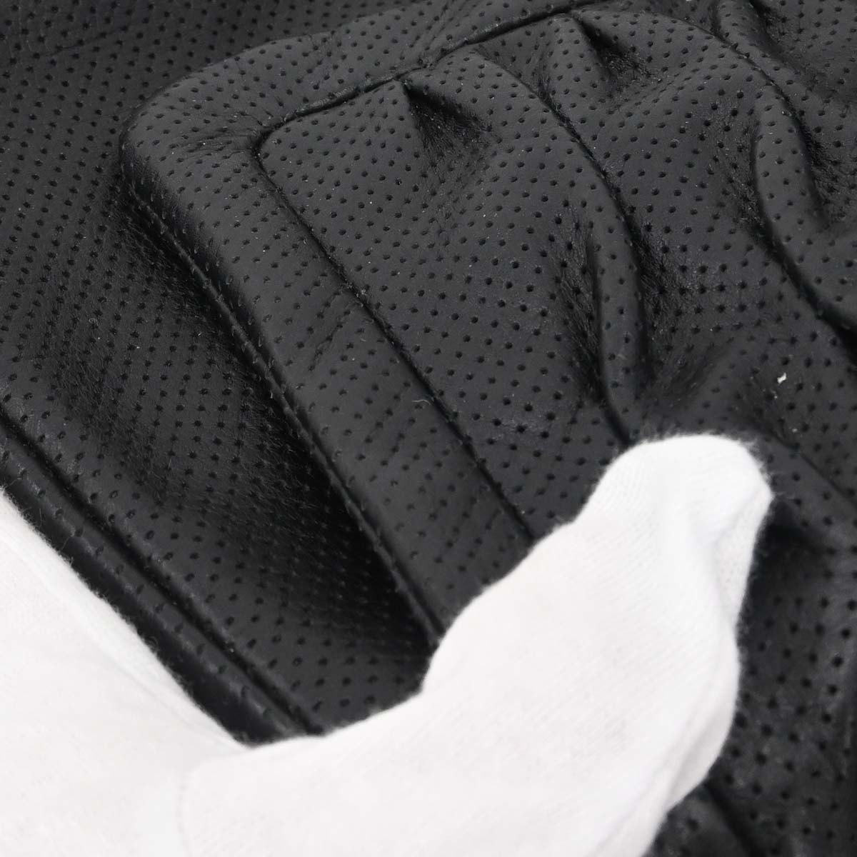 Chanel Black Perforated Lambskin Shoulder Bag