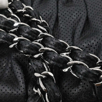 Chanel Black Perforated Lambskin Shoulder Bag
