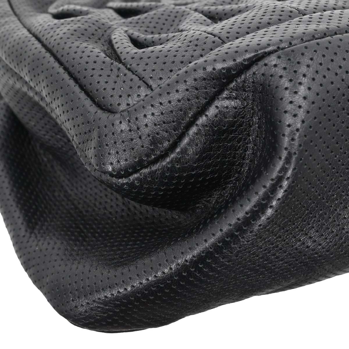 Chanel Black Perforated Lambskin Shoulder Bag