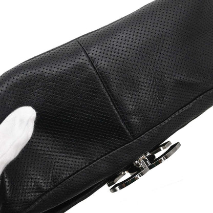 Chanel Black Perforated Lambskin Shoulder Bag