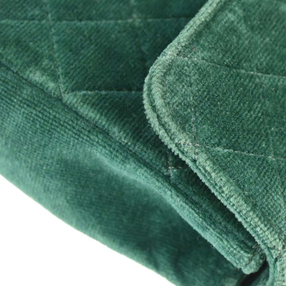 Chanel Green Velvet Straight Flap Shoulder Bag
