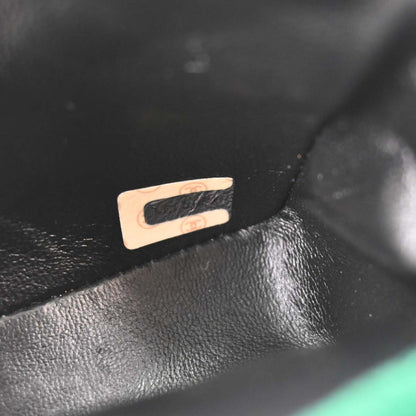 Chanel Green Velvet Straight Flap Shoulder Bag